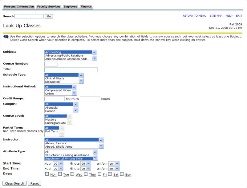 How to Pull a List of SWS Courses Supplemental Writing Skills Grand